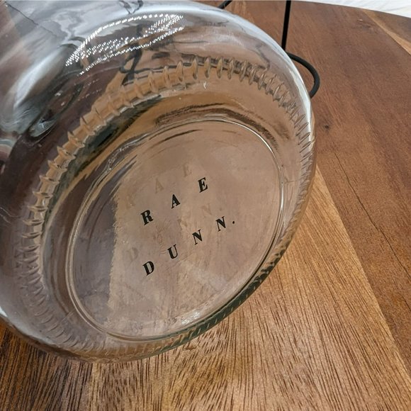 Rae Dunn Black Glass Om Hanging Jar Lantern Holder Candle Wire Light Home Decor - Picture 8 of 12